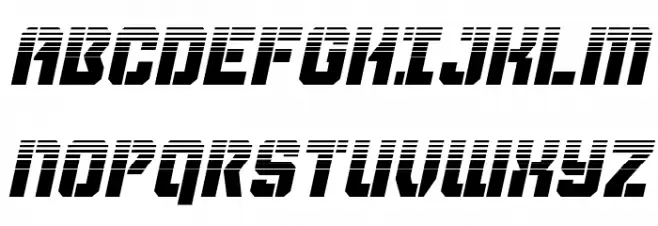 Thunder Trooper Halftone Italic Schriftart Groß