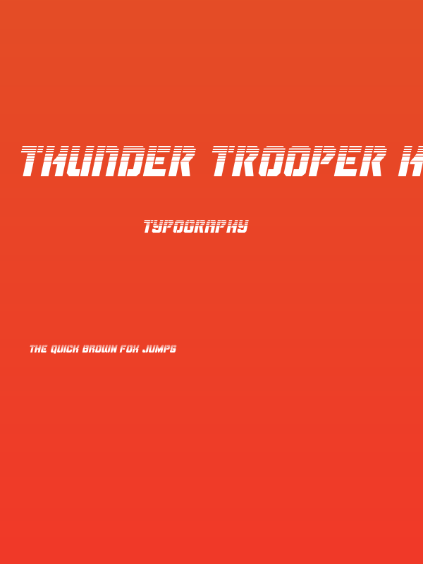 Thunder Trooper Halftone Italic Poster