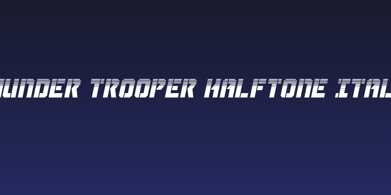 Thunder Trooper Halftone Italic Social Header