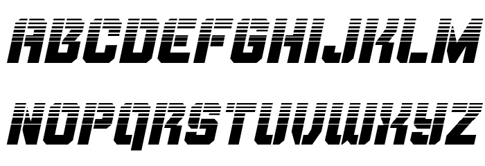 Thunder Trooper Halftone Italic Font LOWERCASE