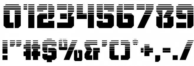 Thunder Trooper Halftone Font OTHER CHARS