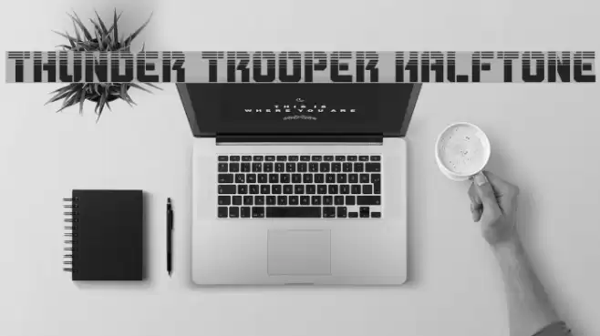 Thunder Trooper Halftone Font examples