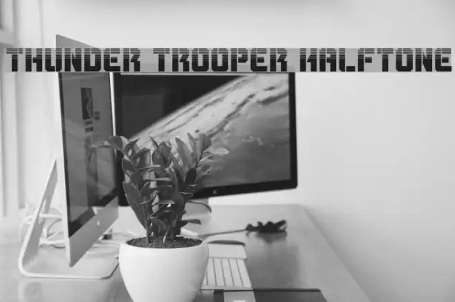 Thunder Trooper Halftone Font examples