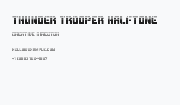 Thunder Trooper Halftone Business Card