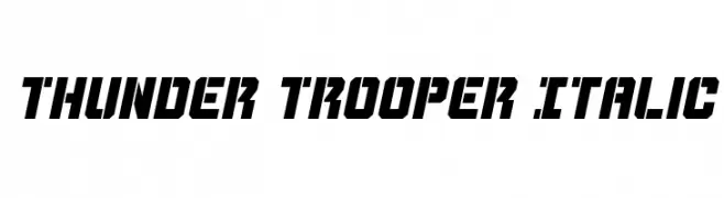 Thunder Trooper Italic  नि: शुल्क फ़ॉन्ट्स डाउनलोड