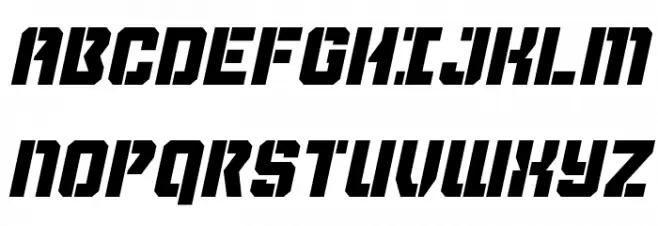 Thunder Trooper Italic Шрифта ВЕРХНИЙ