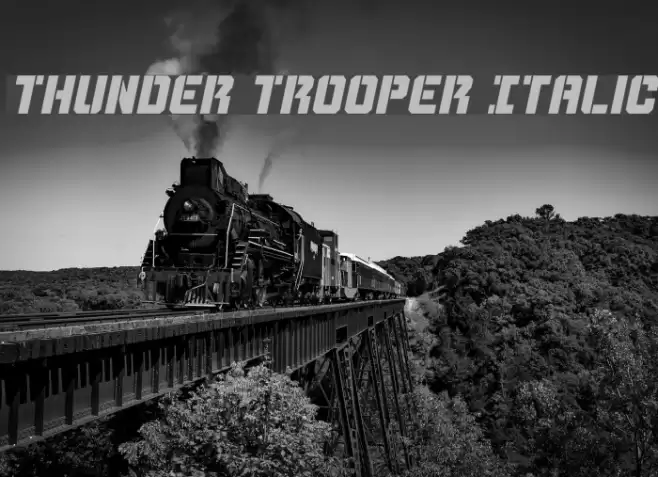 Thunder Trooper Italic Font examples