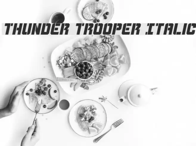 Thunder Trooper Italic Font examples