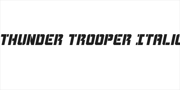 Thunder Trooper Italic Logo