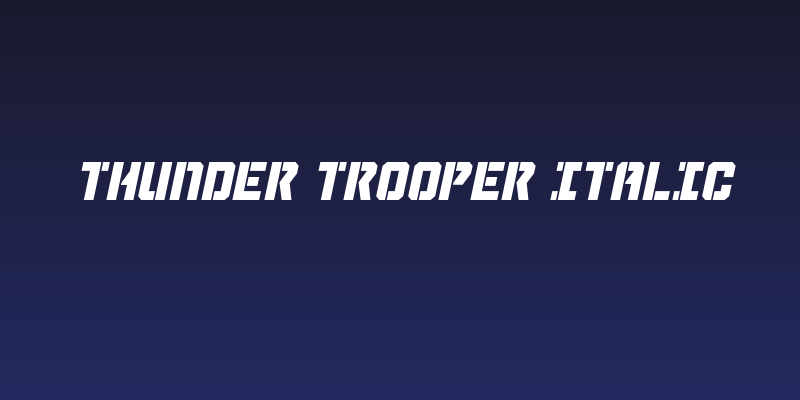 Thunder Trooper Italic Social Header