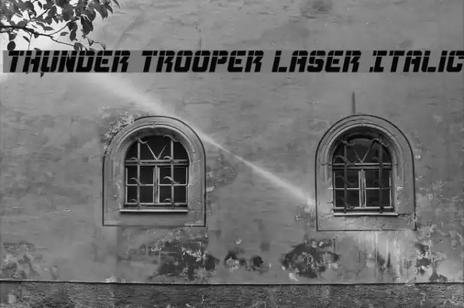Thunder Trooper Laser Italic Font examples