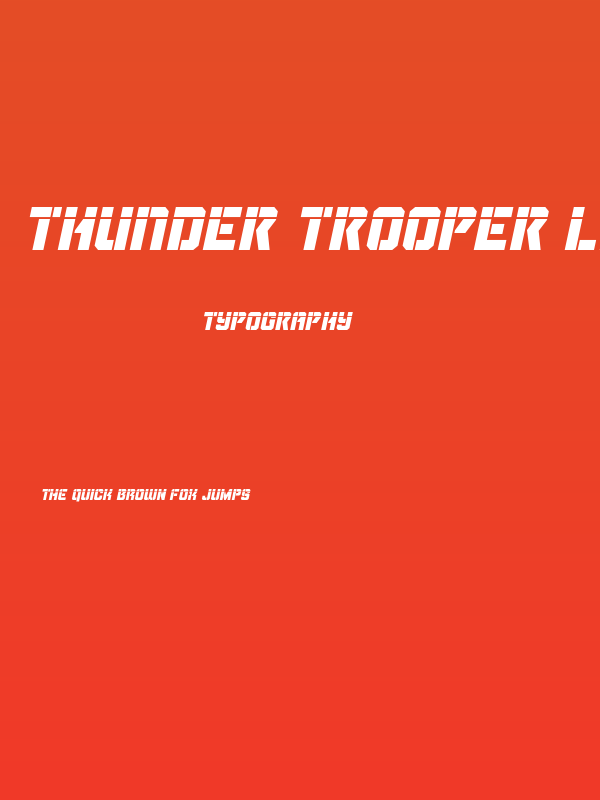Thunder Trooper Laser Italic Poster