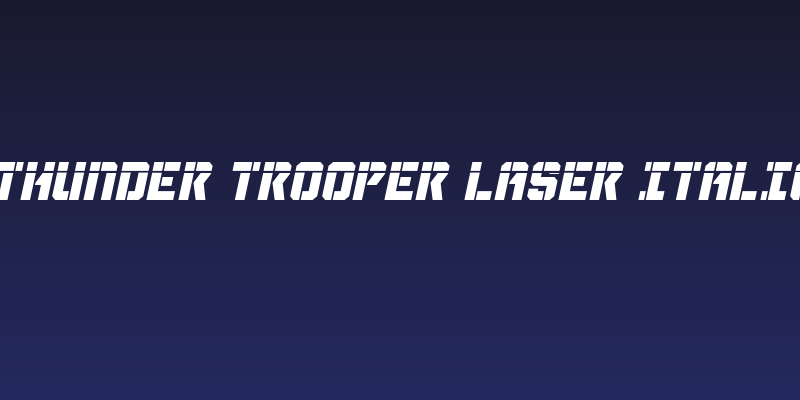 Thunder Trooper Laser Italic Social Header
