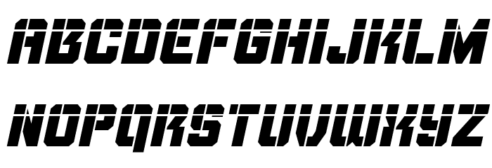 Thunder Trooper Laser Italic Font LOWERCASE