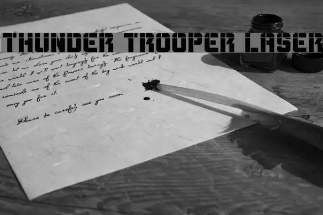 Thunder Trooper Laser Font examples