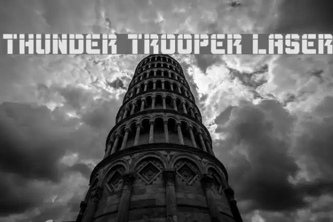 Thunder Trooper Laser Font examples