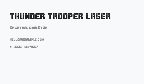 Thunder Trooper Laser Business Card