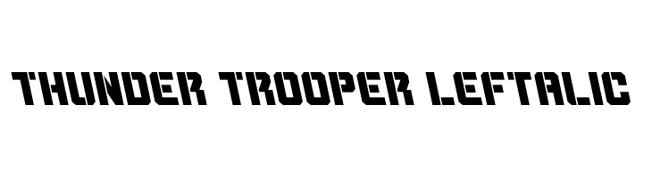 Thunder Trooper Leftalic  Frei Schriftart Herunterladen