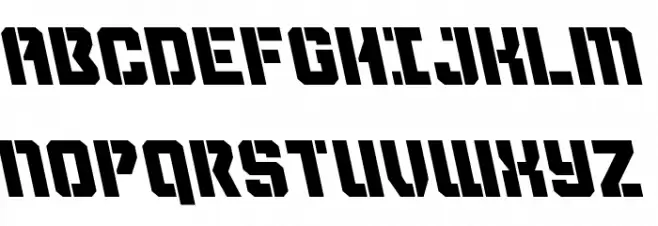 Thunder Trooper Leftalic Schriftart Groß