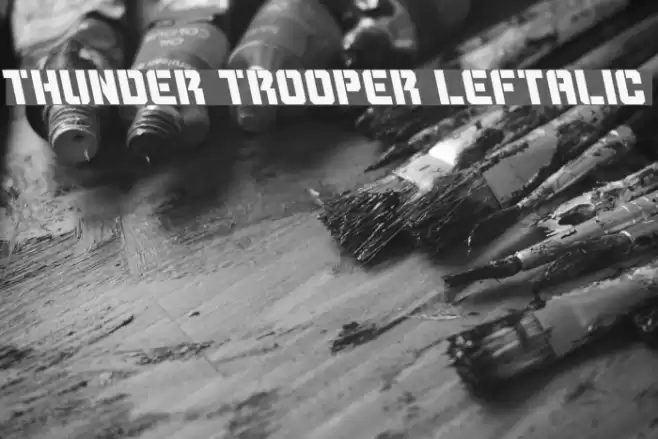 Thunder Trooper Leftalic Font examples
