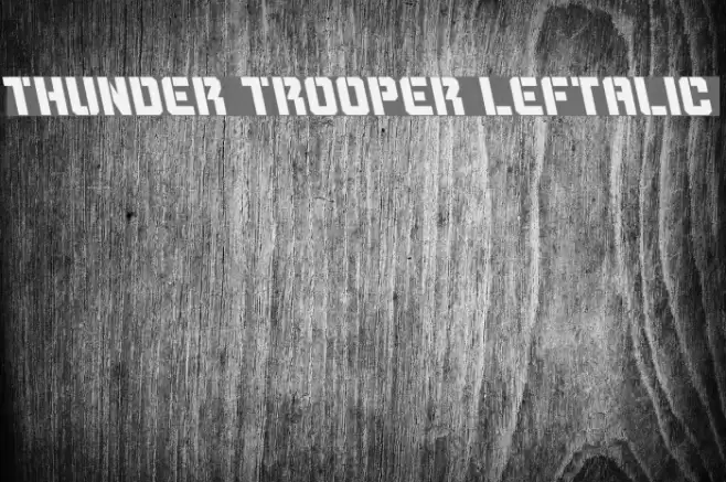 Thunder Trooper Leftalic Font examples