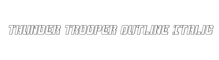 Thunder Trooper Outline Italic  Fuentes Gratis Descargar