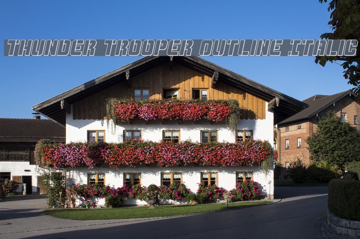 Thunder Trooper Outline Italic Example 1