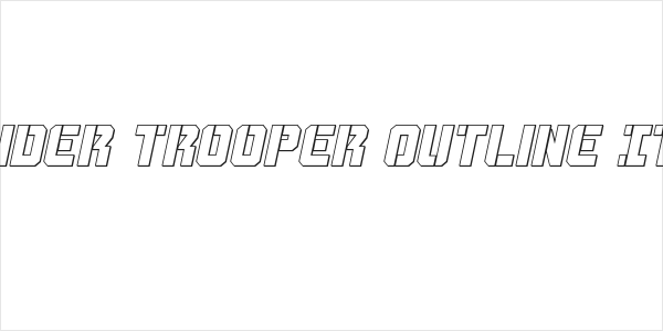 Thunder Trooper Outline Italic Logo
