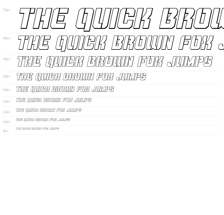 Thunder Trooper Outline Italic Waterfall