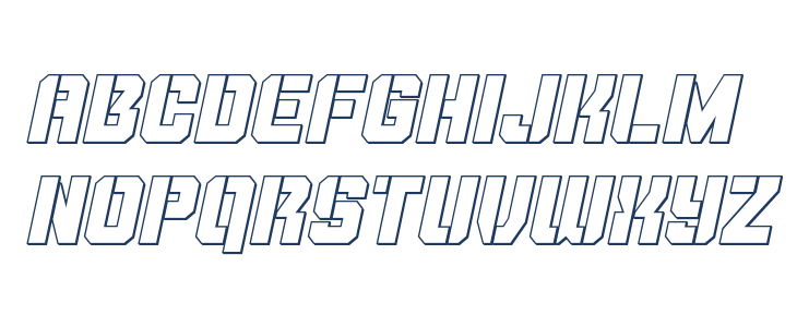 Thunder Trooper Outline Italic Lowercase