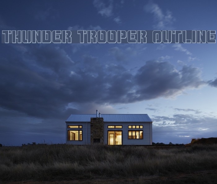 Thunder Trooper Outline Font examples