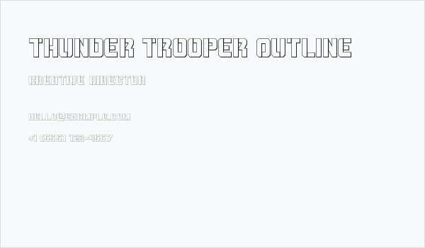 Thunder Trooper Outline Business Card