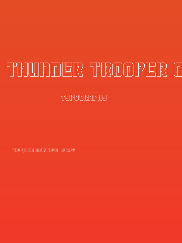 Thunder Trooper Outline Poster