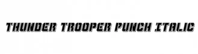 Thunder Trooper Punch Italic  नि: शुल्क फ़ॉन्ट्स डाउनलोड