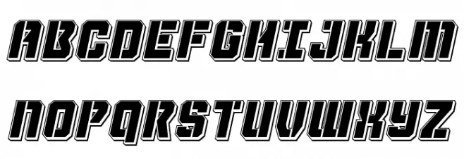Thunder Trooper Punch Italic Schriftart Groß