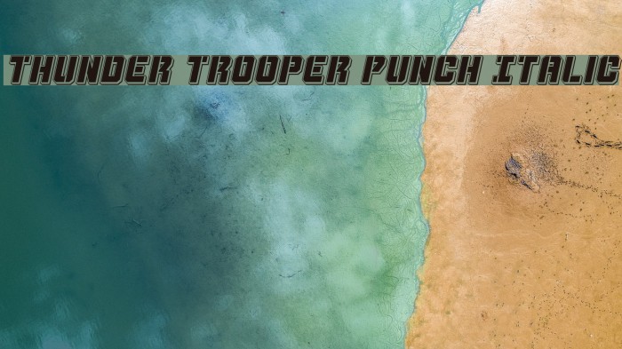 Thunder Trooper Punch Italic Example 2