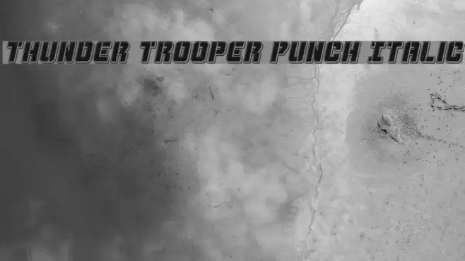 Thunder Trooper Punch Italic Font examples