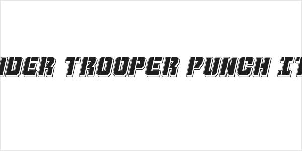Thunder Trooper Punch Italic Logo