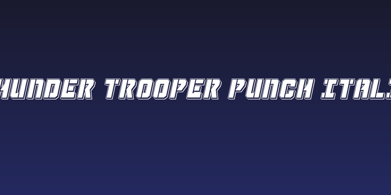 Thunder Trooper Punch Italic Social Header