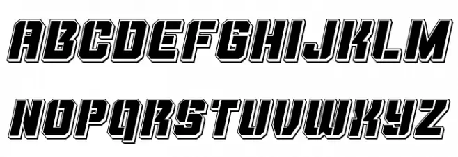 Thunder Trooper Punch Italic Caratteri MINUSCOLO