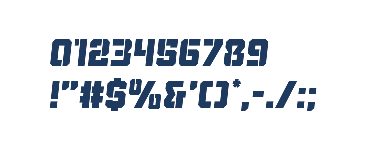 Thunder Trooper Semi-Italic Other Characters