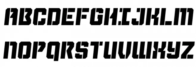 Thunder Trooper Semi-Italic Fonte MAIÚSCULAS