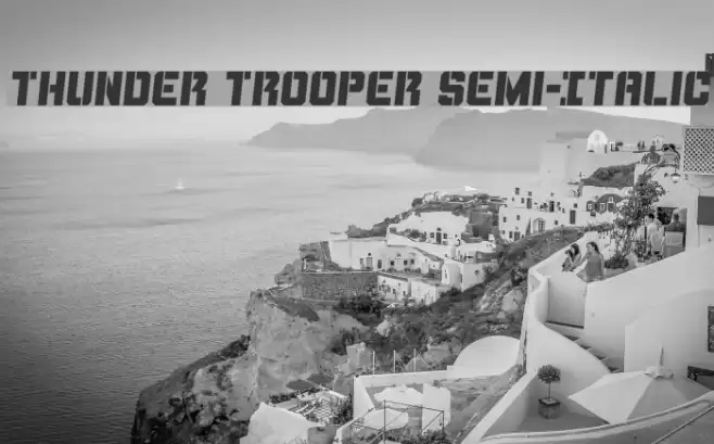 Thunder Trooper Semi-Italic Font examples
