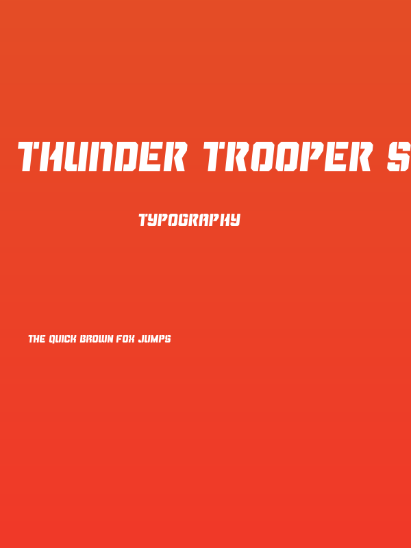 Thunder Trooper Semi-Italic Poster