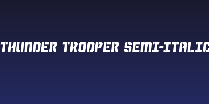 Thunder Trooper Semi-Italic Social Header