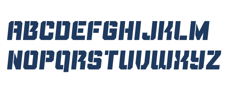 Thunder Trooper Semi-Italic Lowercase