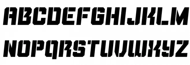 Thunder Trooper Semi-Italic फ़ॉन्ट लोअरकेस