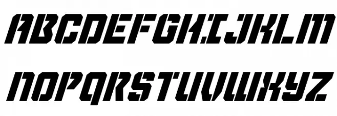 Thunder Trooper Super-Italic フォント 大文字