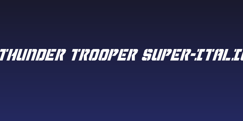 Thunder Trooper Super-Italic Social Header