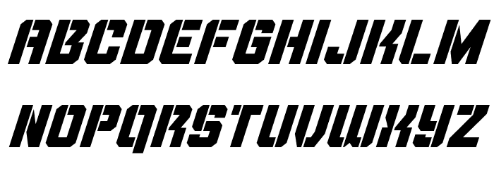 Thunder Trooper Super-Italic Font LOWERCASE